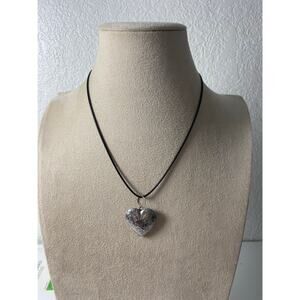 Silver Tone Heart Locket Necklace New Handmade